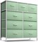 Sorbus Dresser with 9 Drawers - Furniture Storage Chest Tower Unit for Bedroom, Closet, etc - Steel Frame, Wood Top, Fabric Bins
